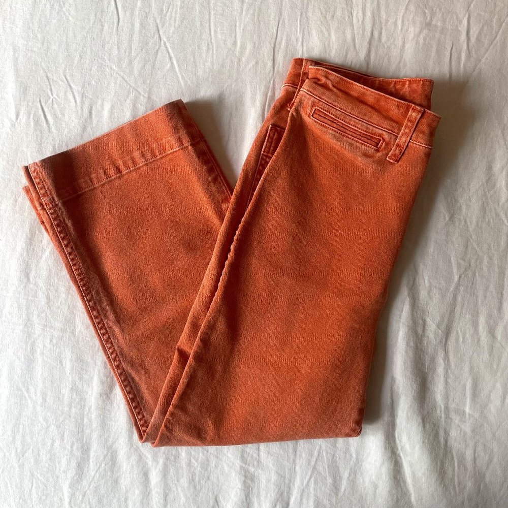 Madewell Orange Cropped Summer Pants